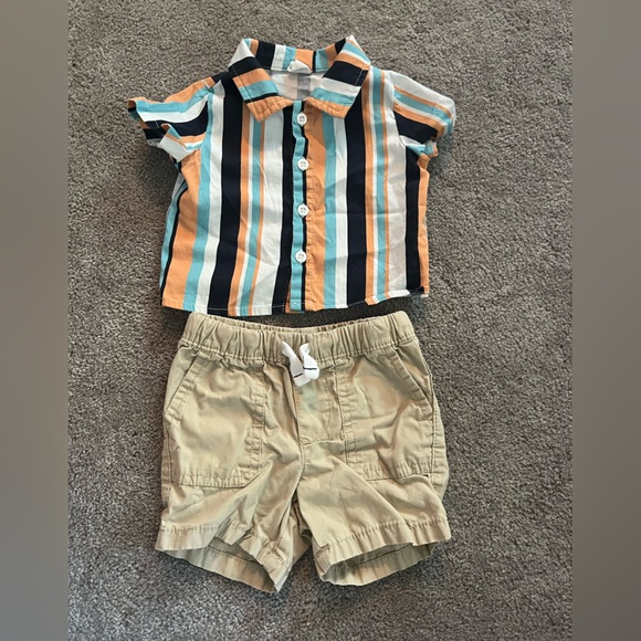 Baby Short and Button Up Set - Picture 1 of 5